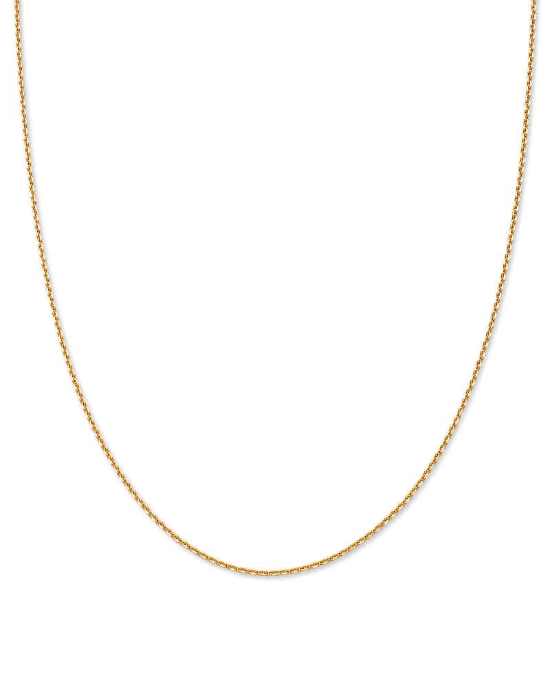 16” Thin Chain Necklace in 18k Gold Vermeil image number 0